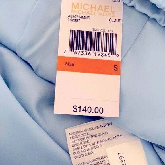 MICHAEL KORS NWT BONDED SHELL ANORAK WITH LOGO CLOUD HOODED JACKET COAT SMALL - Picture 6 of 9